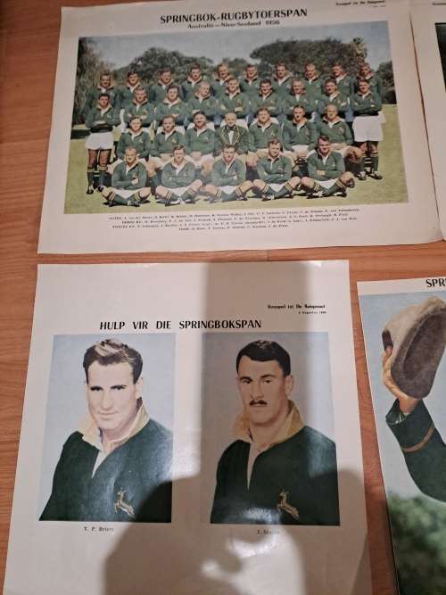 Springbok toerspan 1956 na New Zeeland en Australie,plus 5 bykomende fotos