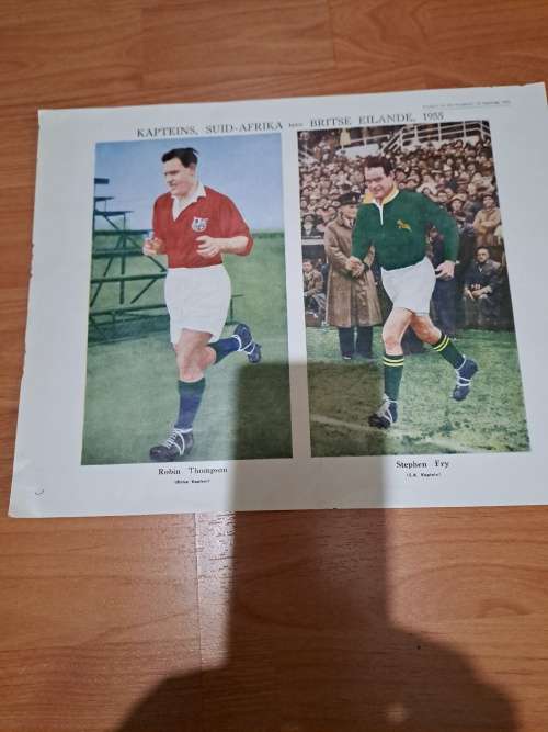 Springbok and British Isles Captains, Stephen Fry and Robin Thompson