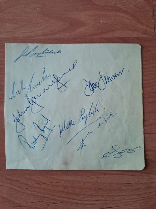 John Gainsford,Dave Stewart, Charlie Cockrell, Bok autographs,and Tubby Teubes,Nelson Babrow,Rodney