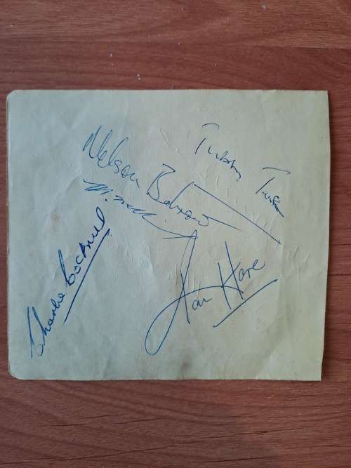 John Gainsford,Dave Stewart, Charlie Cockrell, Bok autographs,and Tubby Teubes,Nelson Babrow,Rodney