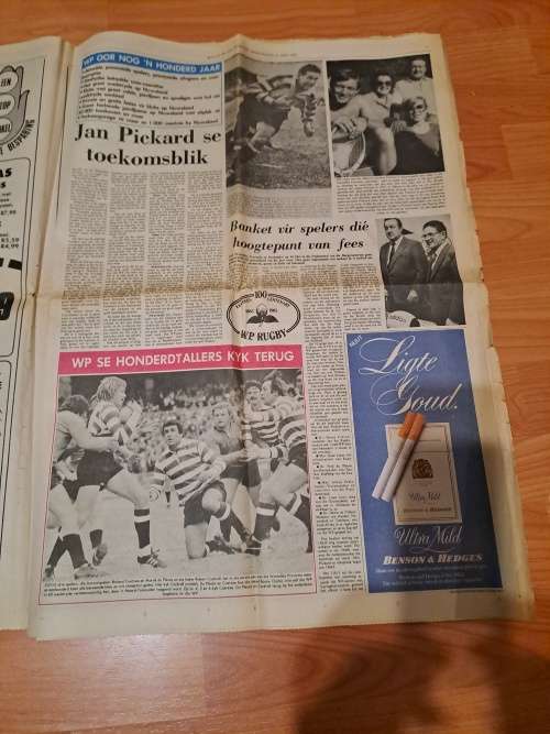 Eeufees Bylae ,WP Rugby 100 jaar oud(18 bladsye Geskiedenis(