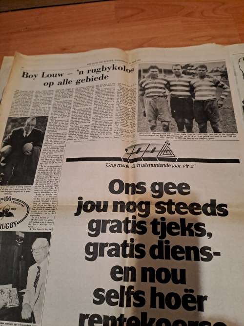 Eeufees Bylae ,WP Rugby 100 jaar oud(18 bladsye Geskiedenis(