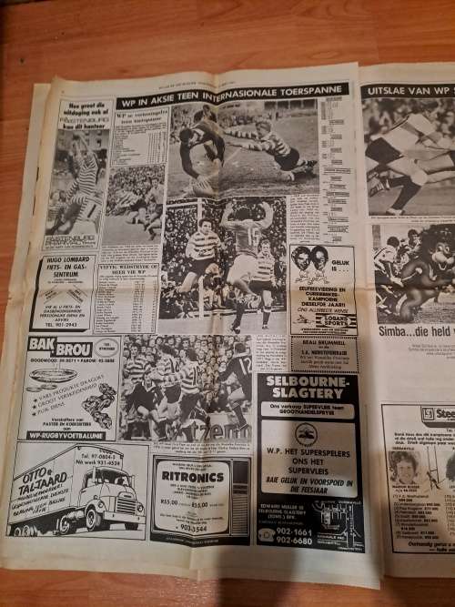 Eeufees Bylae ,WP Rugby 100 jaar oud(18 bladsye Geskiedenis(