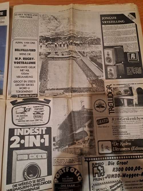 Eeufees Bylae ,WP Rugby 100 jaar oud(18 bladsye Geskiedenis(