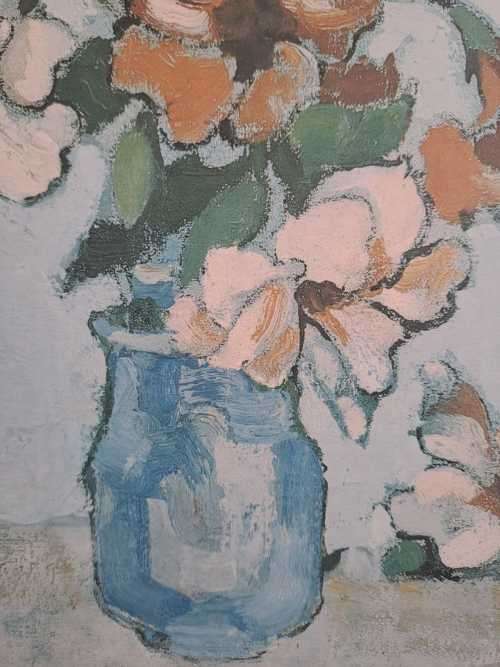 Gregoire Boonzaaier Print Vase with Flowers