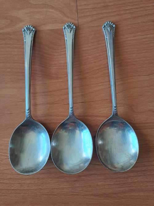 Antique Cooper Brothers Spoons ESPN x 3
