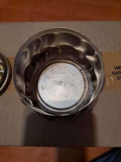 Art Deco HKE Antique Silver-plated Bowl with Lid