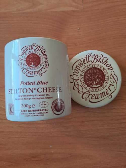 Cropwell Bishop Creamery potted Blue Stilton Cheese Ceramic Pottery Jar(empty)