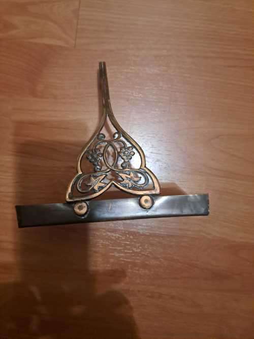 Vintage Copper Crumb Catcher with Sweeping Brush