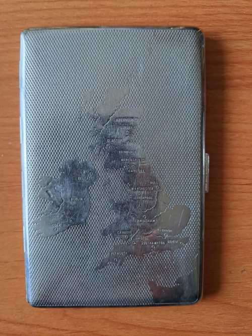 United Kingdom Silver Plated Cigarette Case