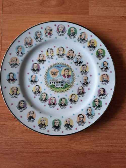 Commemorative Plate, American Presidents from Washington to Reagan