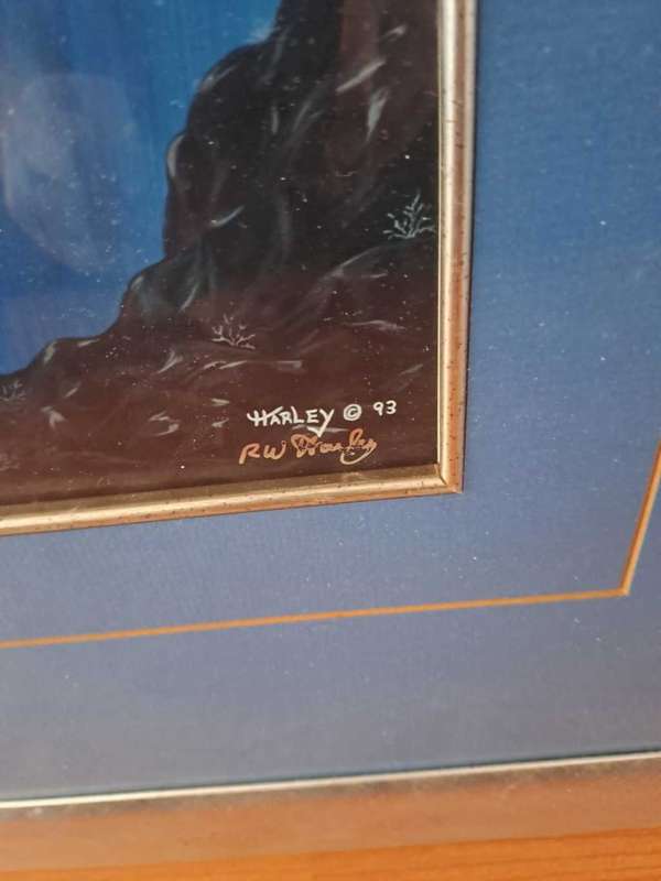 Robert W Harley limited lithograph 120/500 with original autograph