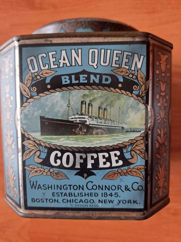 Rare!!! Ocean Queen Coffee Blend Tin with Lid(empty)