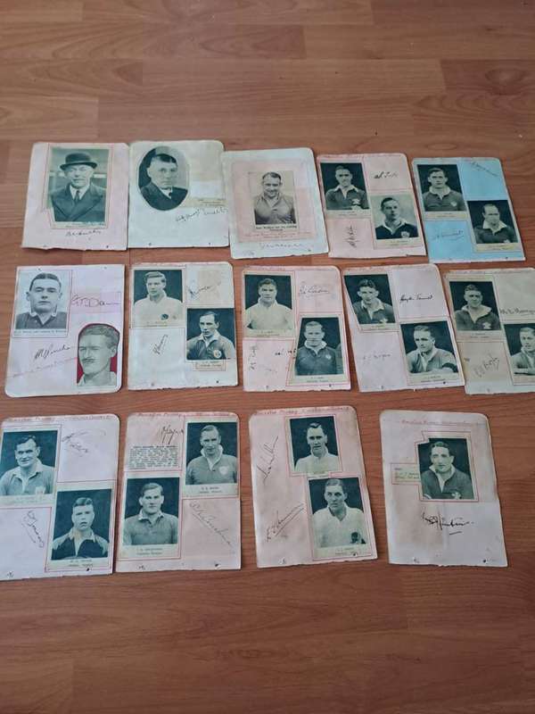 1938 British and Irish Lions signatures as well as 1938 RAF Boxers signatures