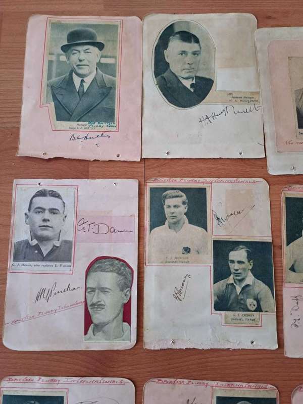 1938 British and Irish Lions signatures as well as 1938 RAF Boxers signatures
