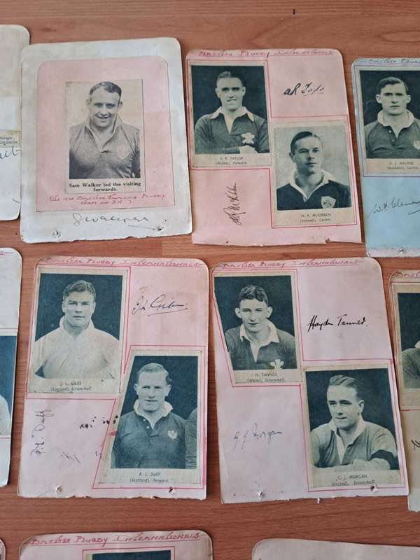1938 British and Irish Lions signatures as well as 1938 RAF Boxers signatures