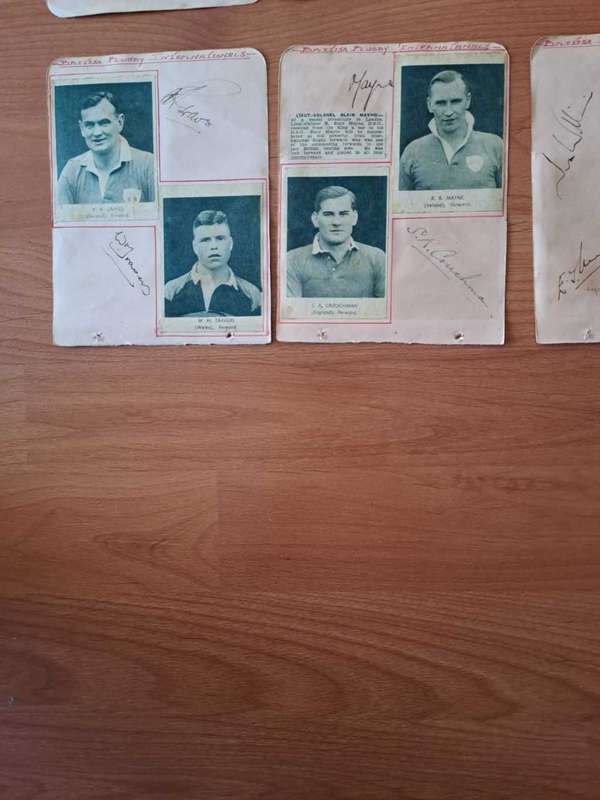 1938 British and Irish Lions signatures as well as 1938 RAF Boxers signatures