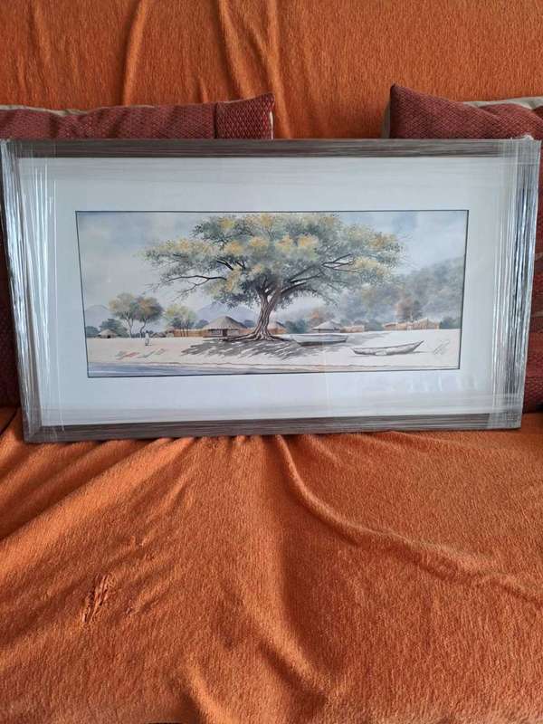 Samson Namalomba, beautiful Framed watercolour