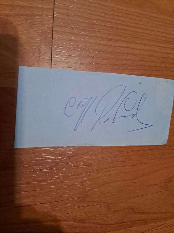 Cliff Richard original signature!!!
