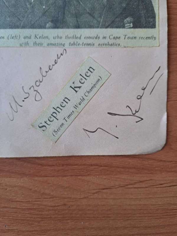 2 x Table Tennis Champions original autographs, Steven Kelen and Michael Szabados
