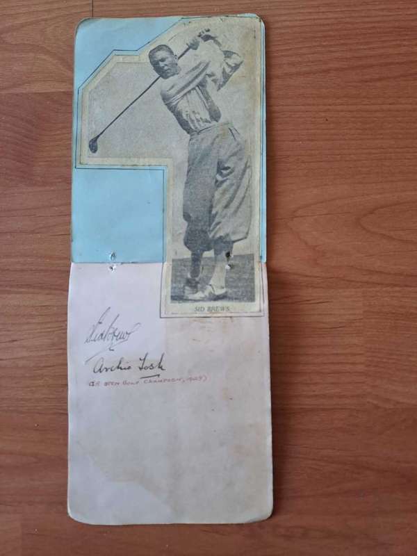SA Golf Champs Sid Brews & Archie Tosh original autographs