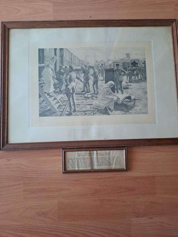 `Taking the wounded aboard`, by Fortunino Matania with original signature, 1stWW