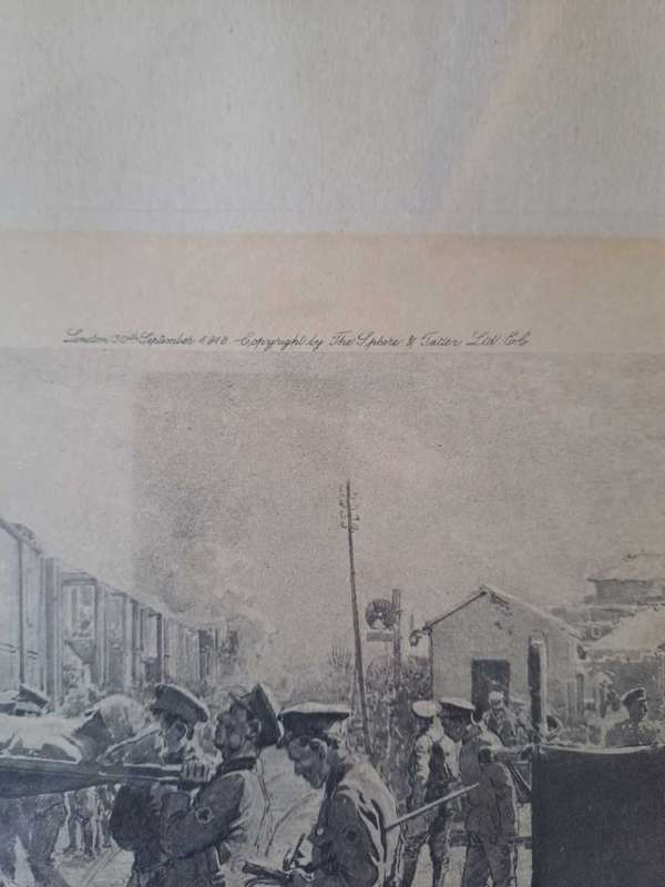 `Taking the wounded aboard`, by Fortunino Matania with original signature, 1stWW