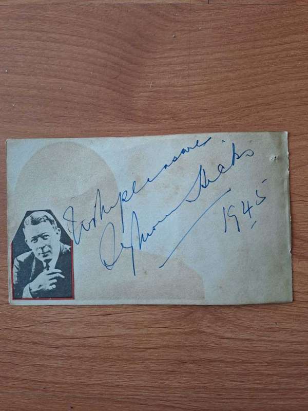 Sir Edward Seymour Hicks original autograph, very rare!!!