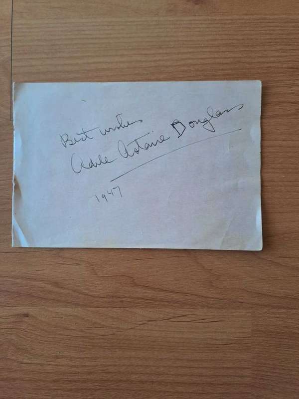 Adele Astaire Douglas original autograph