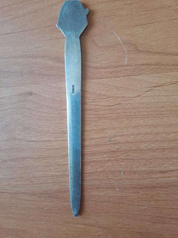Silverplated Inter Ocean Lines Letter Opener (art deco)