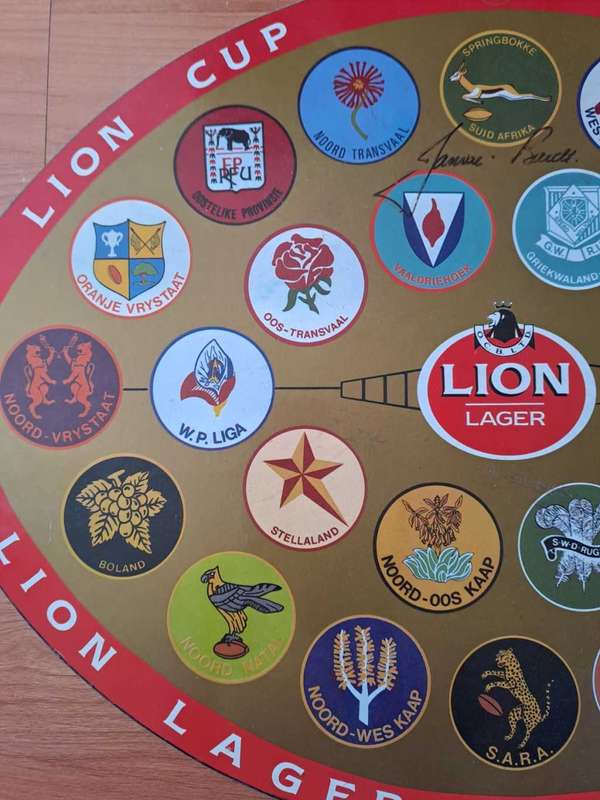 Historic Lion Cup Participants(signed Jannie Breedt) Very Scarce!!
