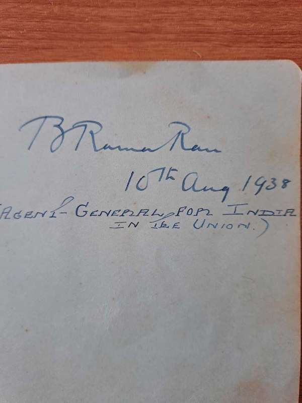 Benegal Rama Rau longest serving Reserve bank Governor of India original autograph