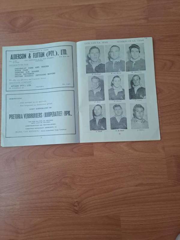 British Isles vs SA, 3rd Test Loftus, 3 September 1955 Official Program, 24 pages