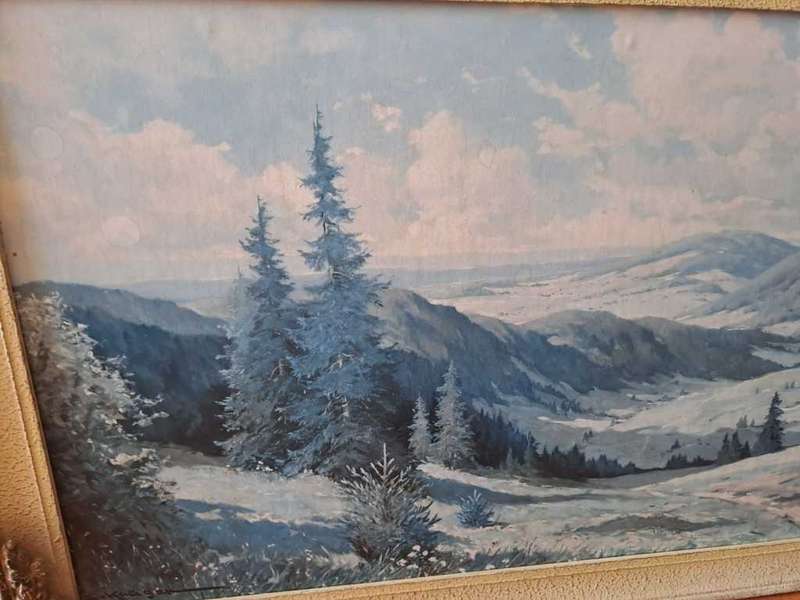 Distant View, rare Print by Erich Kruger