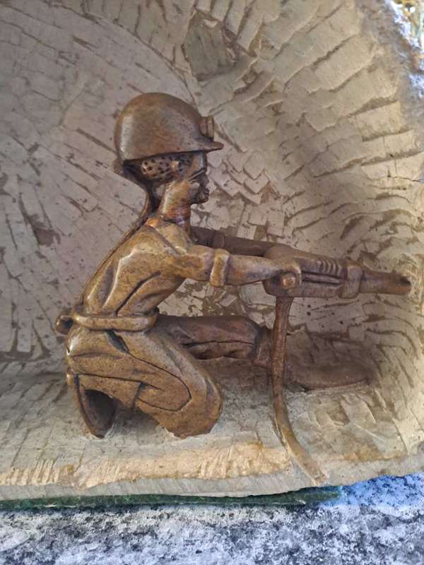 Industrial Art, Soapstone Sculpture, Coal Miners Drilling