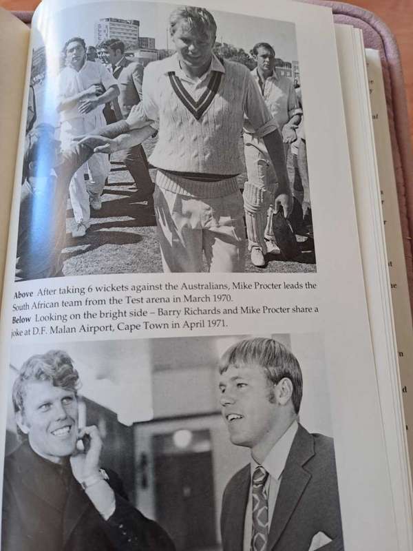 SA Cricket Great Mike Procter signed book, 240 pages, great condition