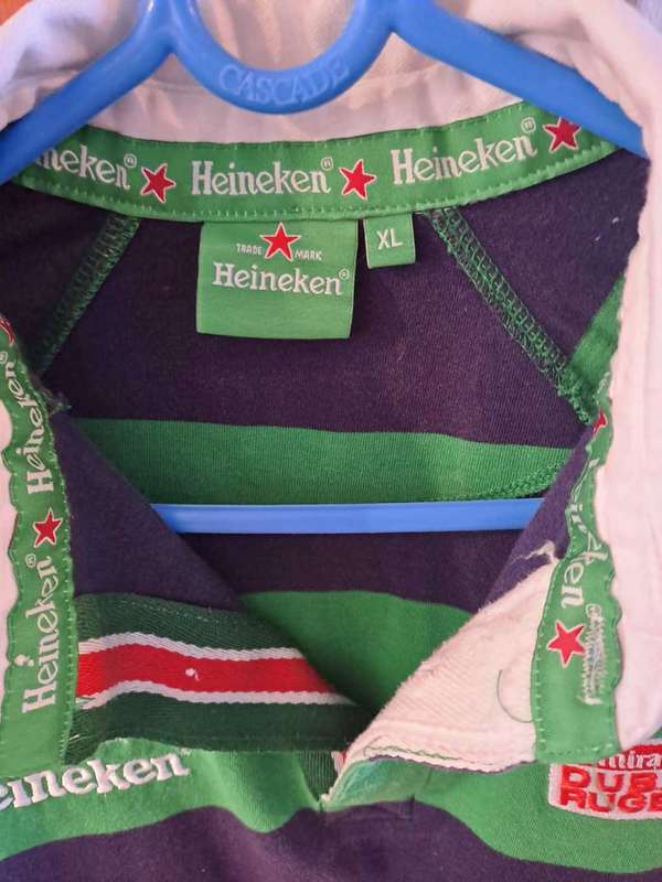 Heineken original Dubai 7 s Golf Shirt Size XL, but in SA probably L or M