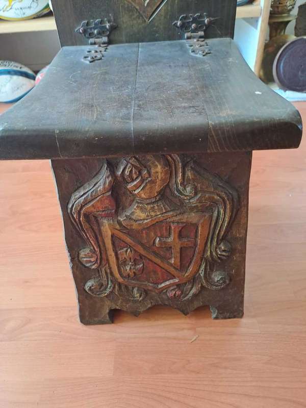 Old Commode with boat and coat of arms Motif