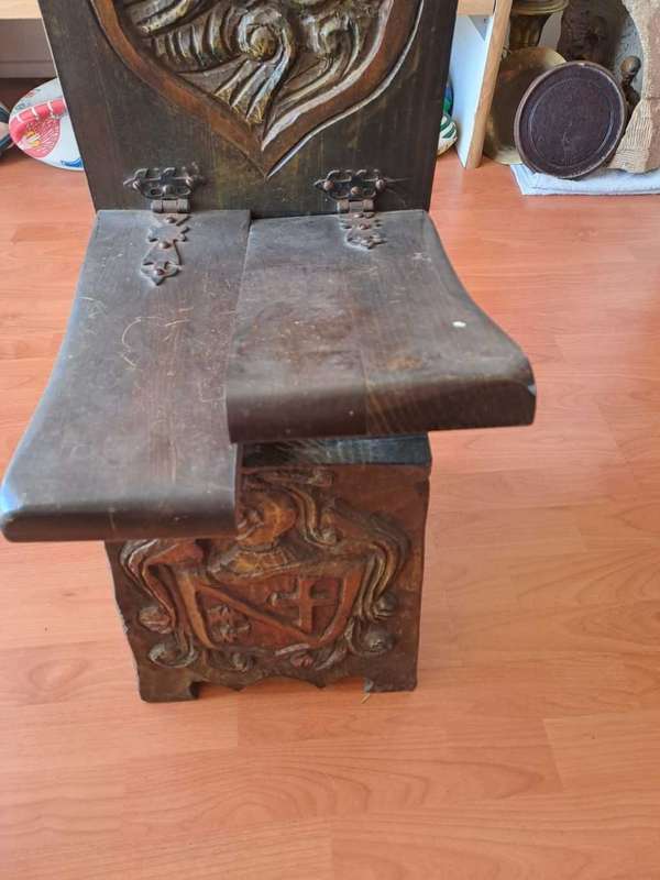 Old Commode with boat and coat of arms Motif