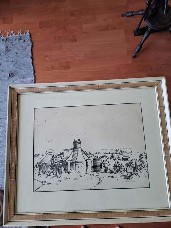 Jan Buys, SA artist, original, farmhouse