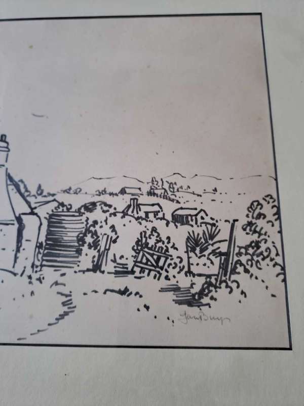 Jan Buys, SA artist, original, farmhouse
