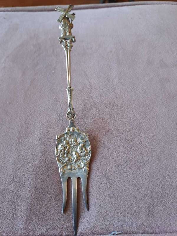 Antique HH90 (Herbert Hooijkaas) Silver Mango Fork
