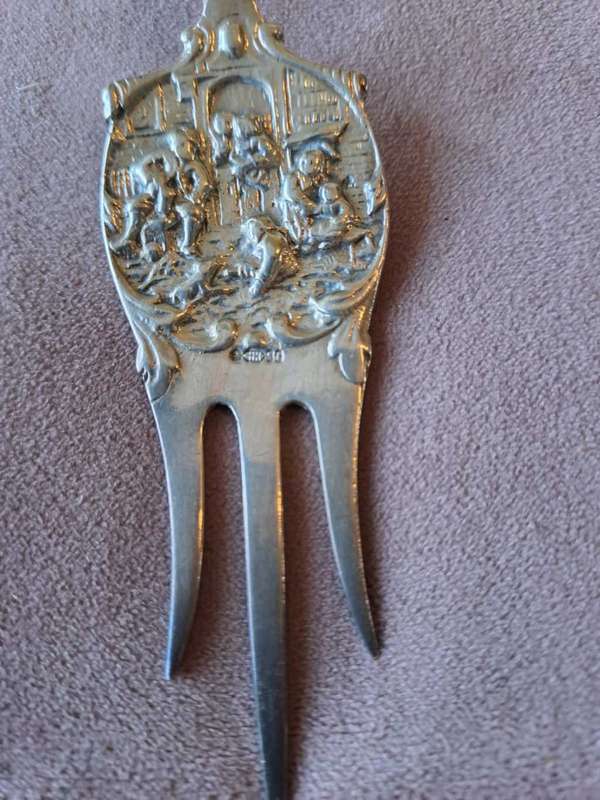Antique HH90 (Herbert Hooijkaas) Silver Mango Fork