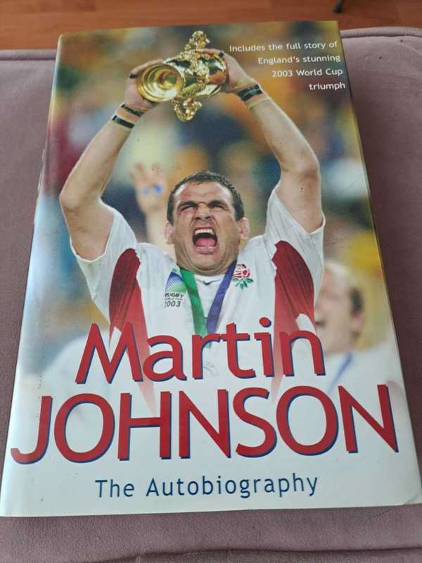 Martin Johnson, autobiography, hardcover, signed, 364 pages
