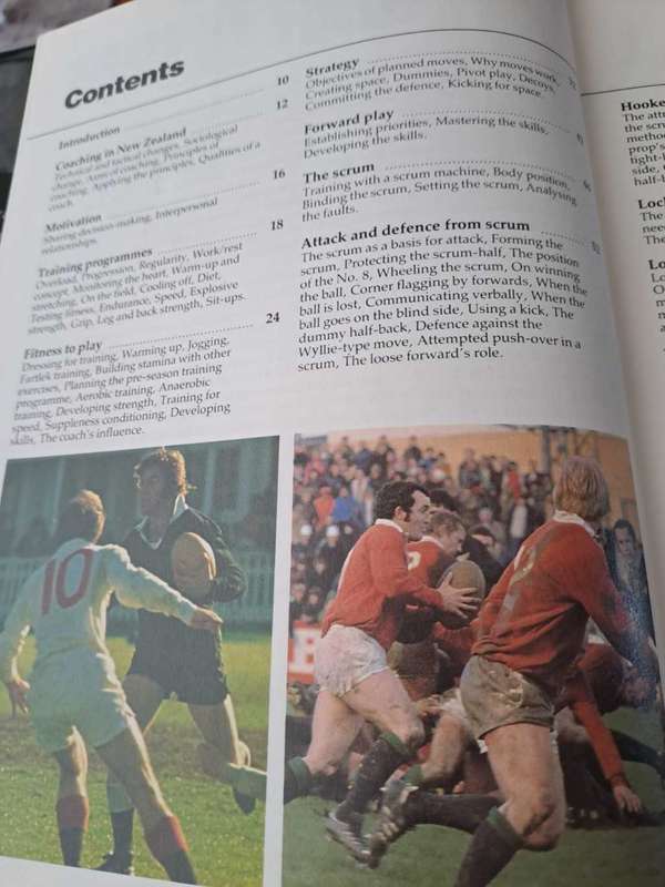 Rugby Skills and Tactics, signed by Vodanovich, Knight, Whetton, Pokere and 3 more