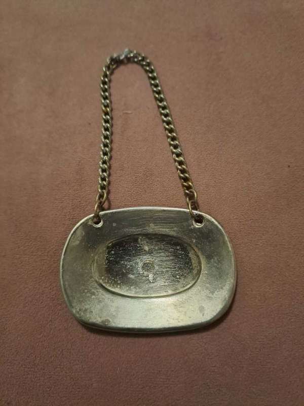 Silver/Silver plated Cognac Decanter Label