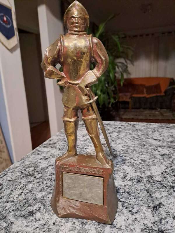 Friden Conquistador Solid brass statuette best salesman award