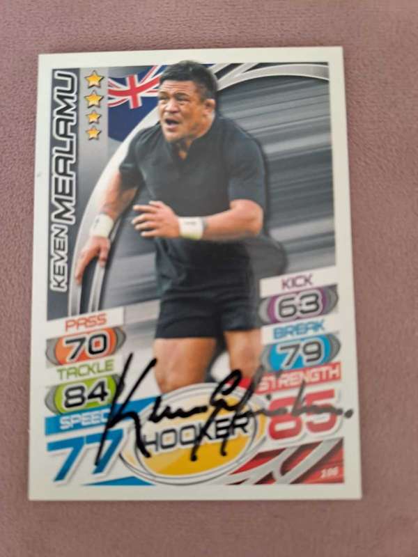 Rugby All Black Keven Mealamu original autograph