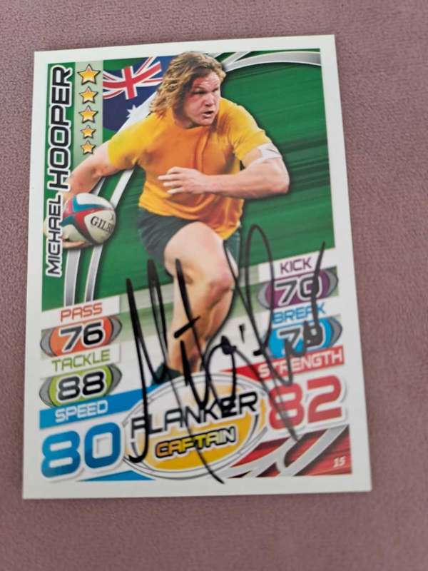 Rugby , Michael Hooper original autograph