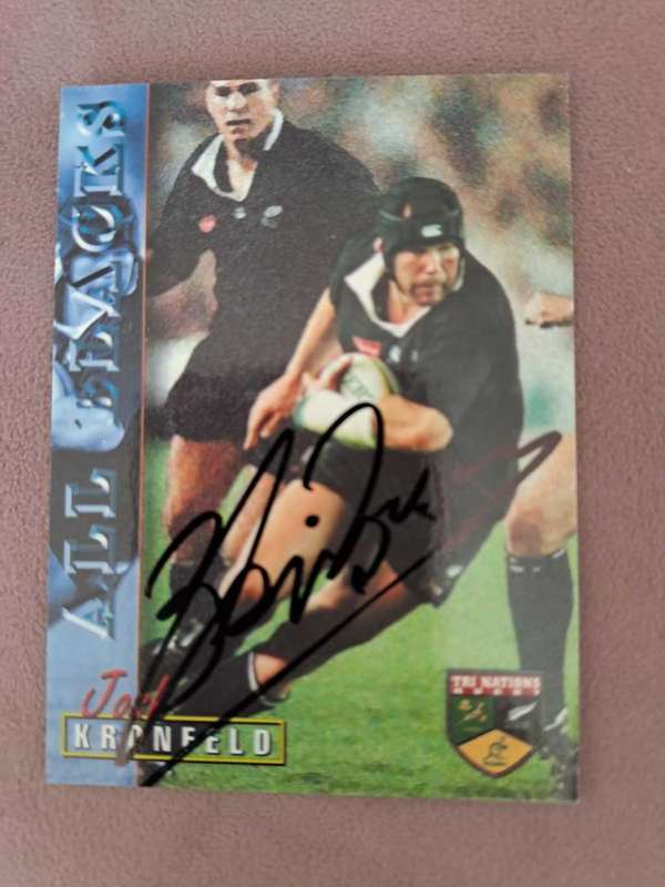 Rugby All Black Josh Kronfeld original autograph
